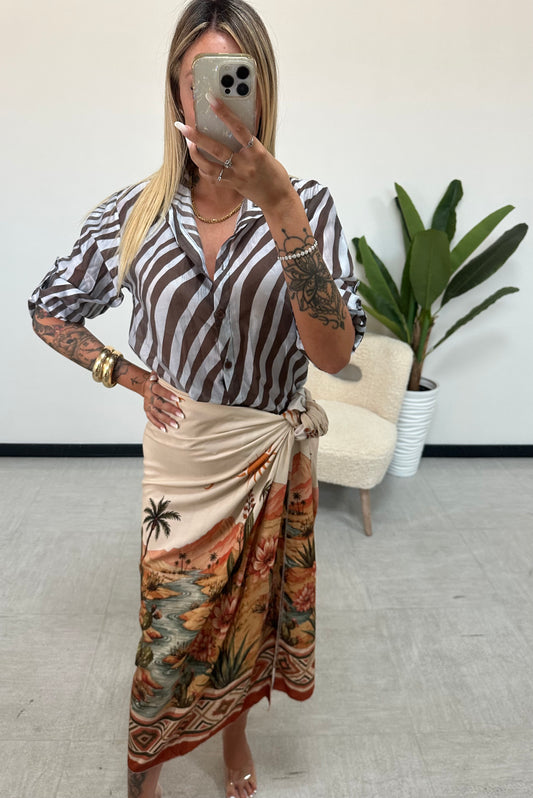 Camicia Zebra Marrone