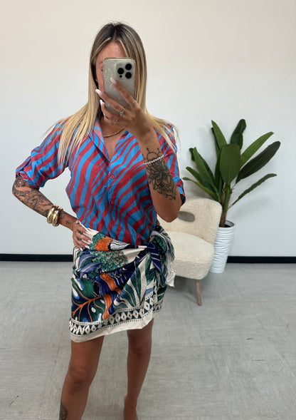 Camicia Zebra Azzurra
