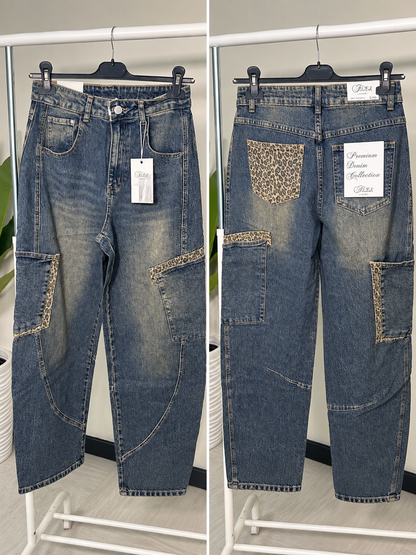 Jeans cargo wide leg