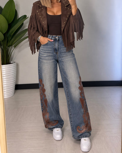 Giacca Western con Frange e Borchie