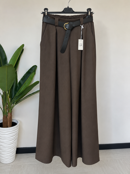 Pantalone palazzo con cintura