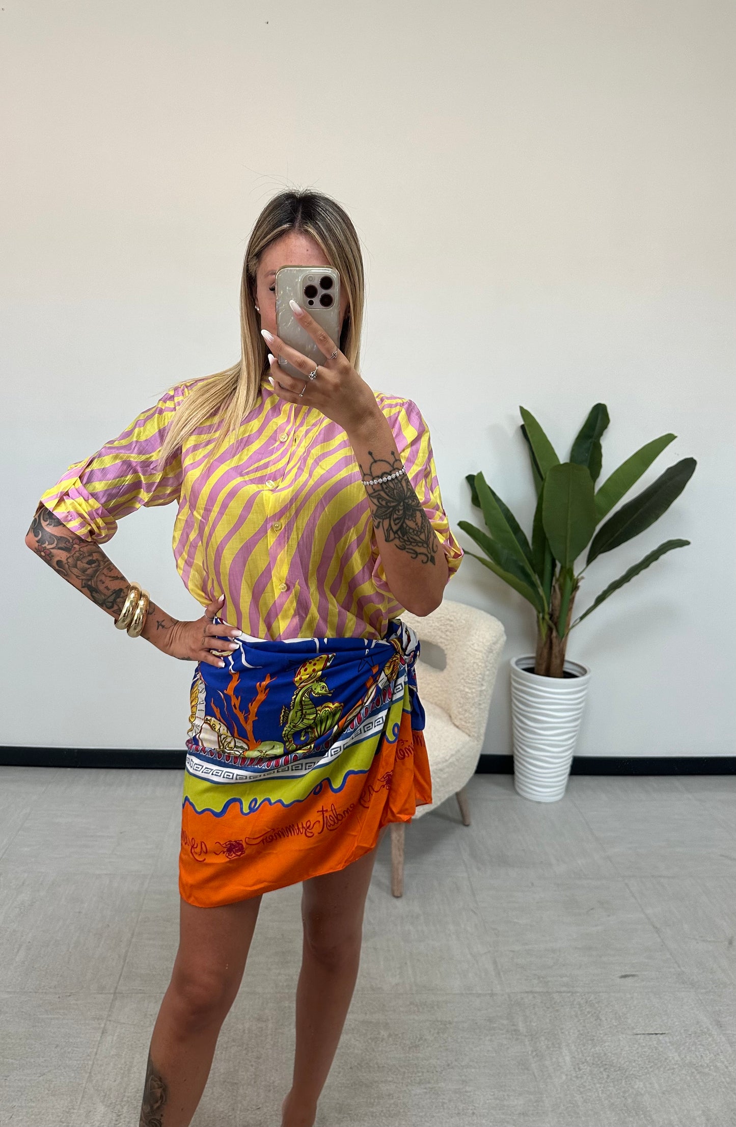 Camicia Zebra Gialla