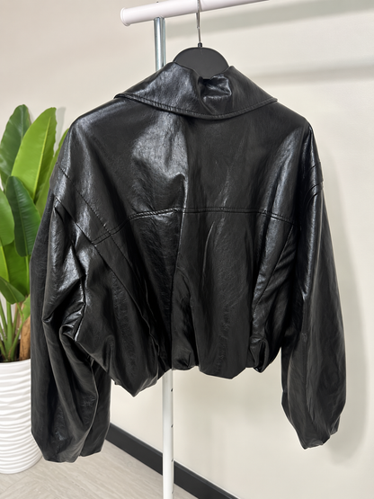 Giacca Bomber in ecopelle