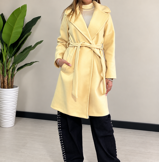 Cappotto lungo giallo