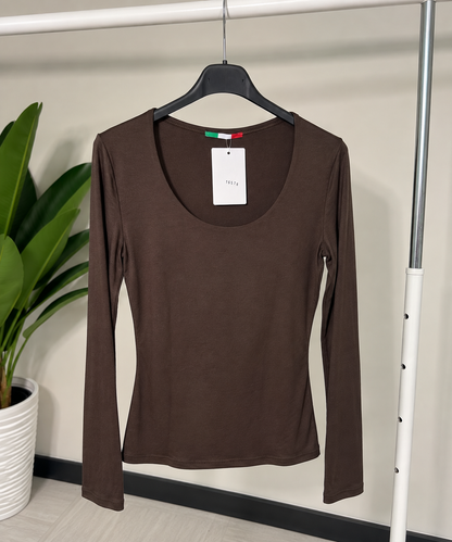 Maglia basic con scollo tondo
