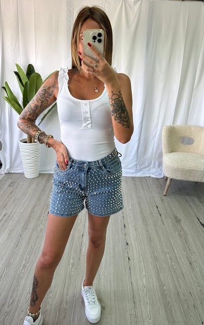 PANTALONCINO CON BORCHIE