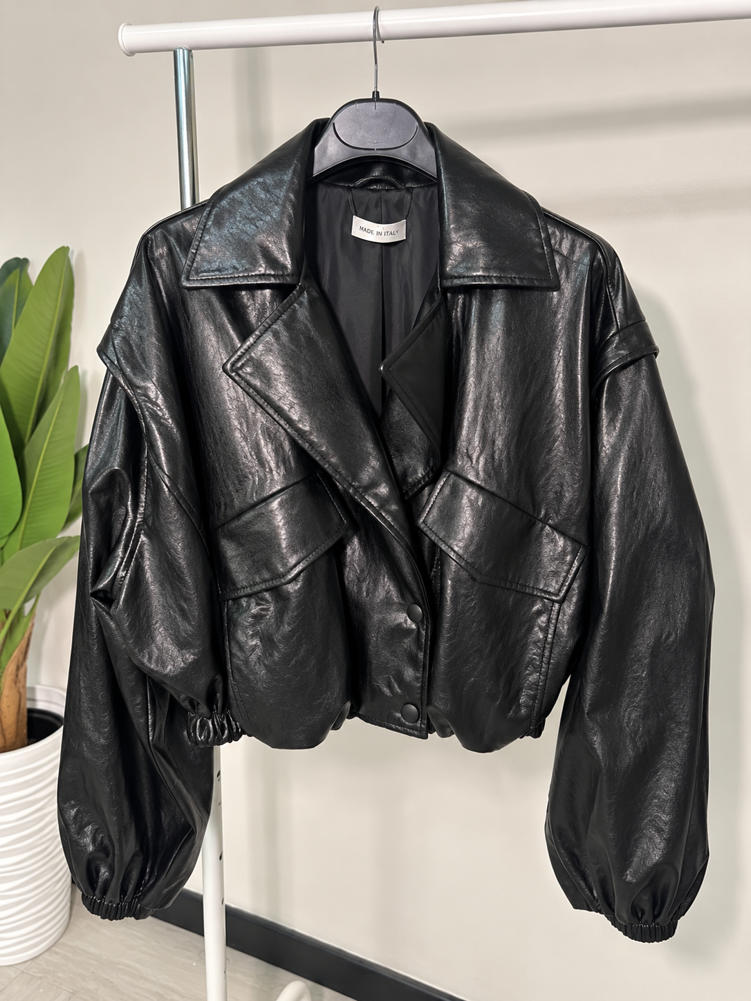 Giacca Bomber in ecopelle