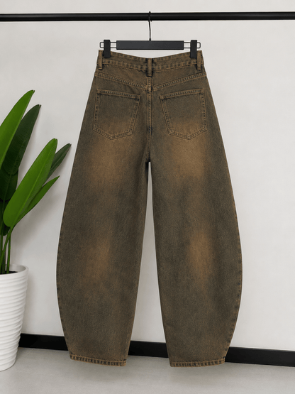 Jeans Balloon Marrone Vintage - JE_MI