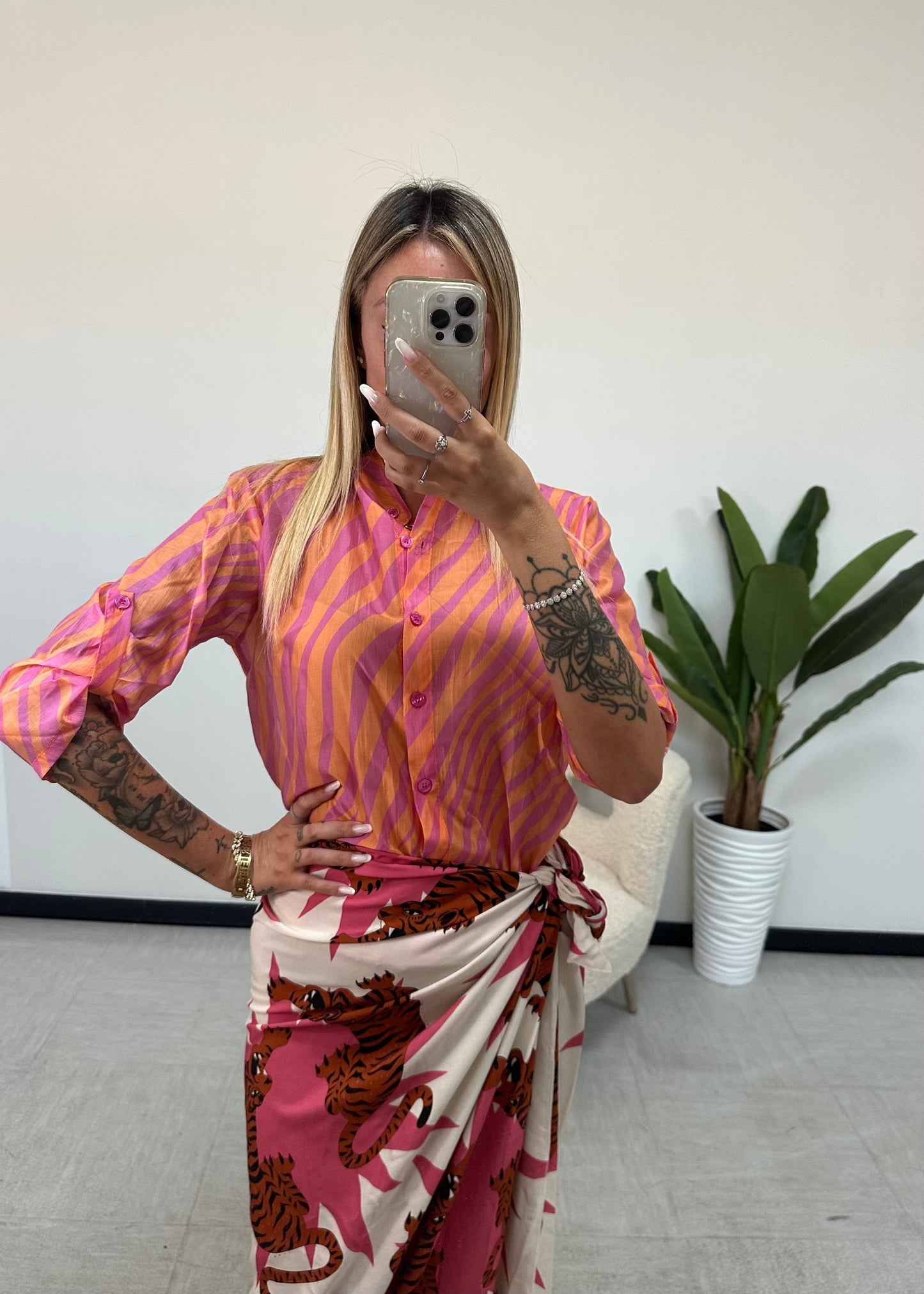 Pareo Gonna Jungle Rosa
