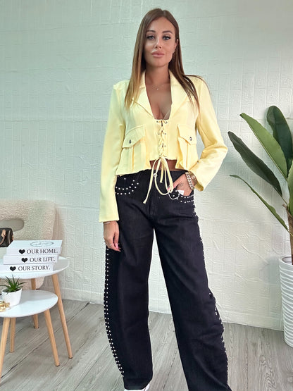 Blazer Crop giallo - JE_MI