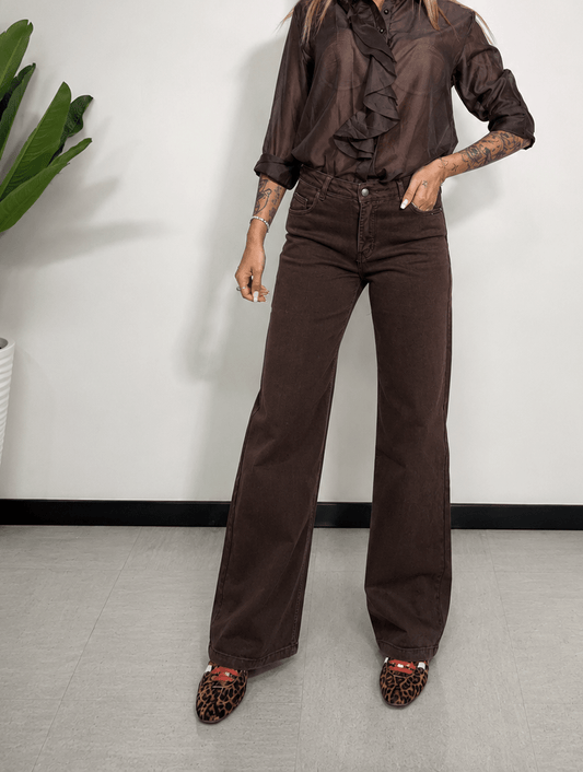Jeans Marrone Super Elasticizzato - JE_MI