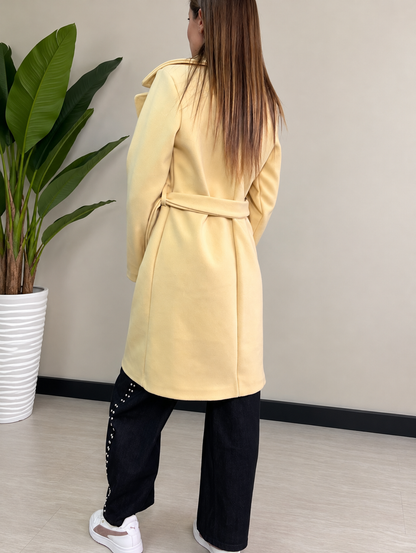 Cappotto lungo giallo