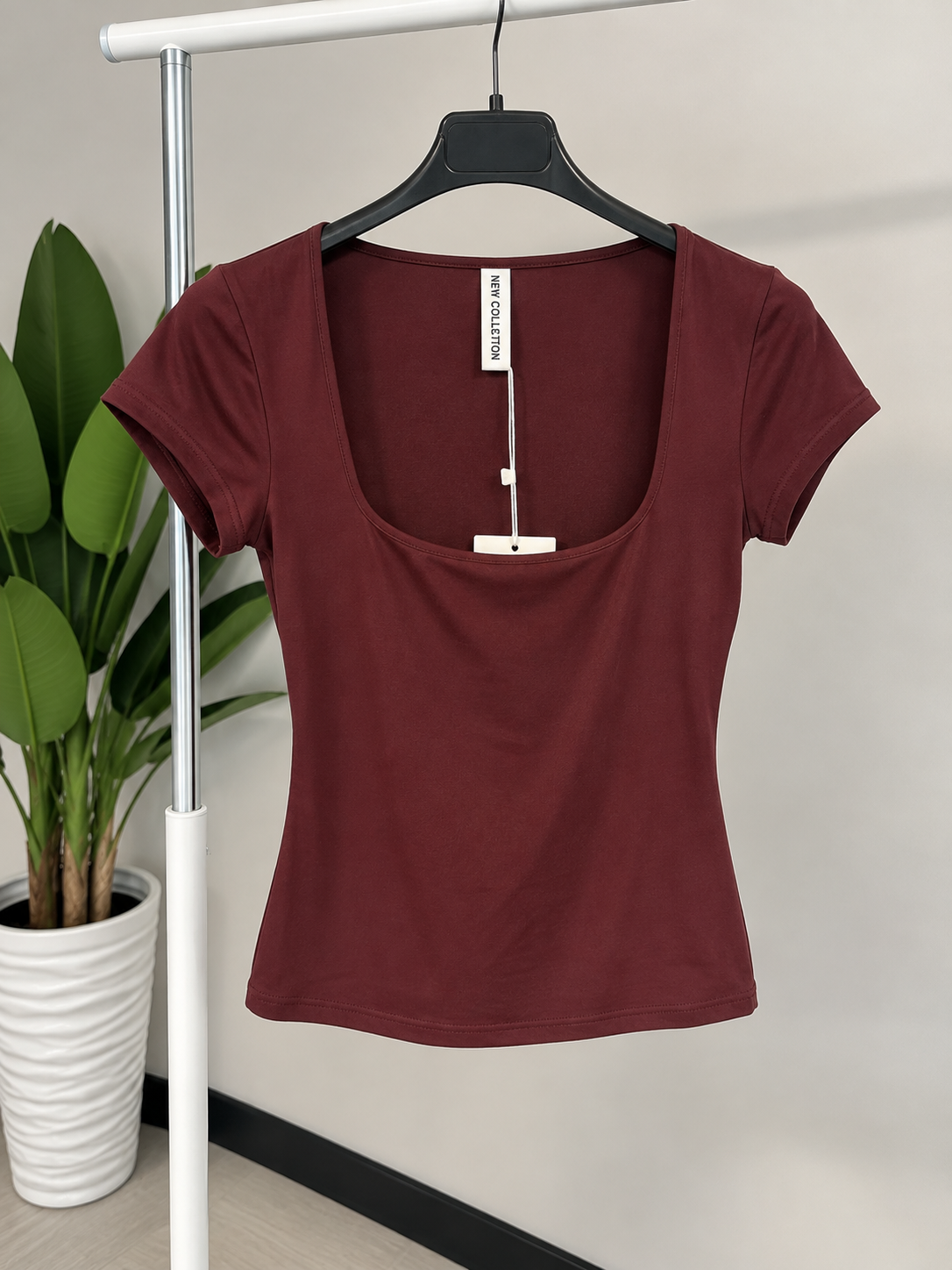 Maglia basic bordeaux