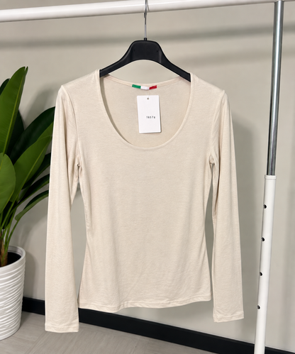 Maglia basic con scollo tondo