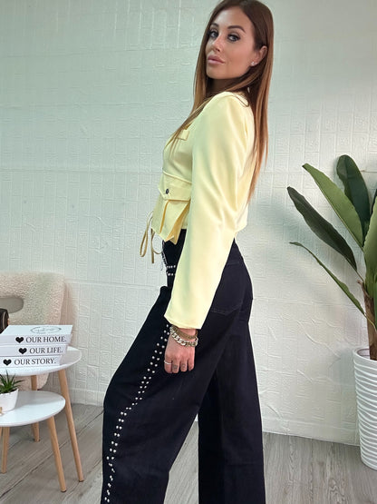 Blazer Crop giallo - JE_MI
