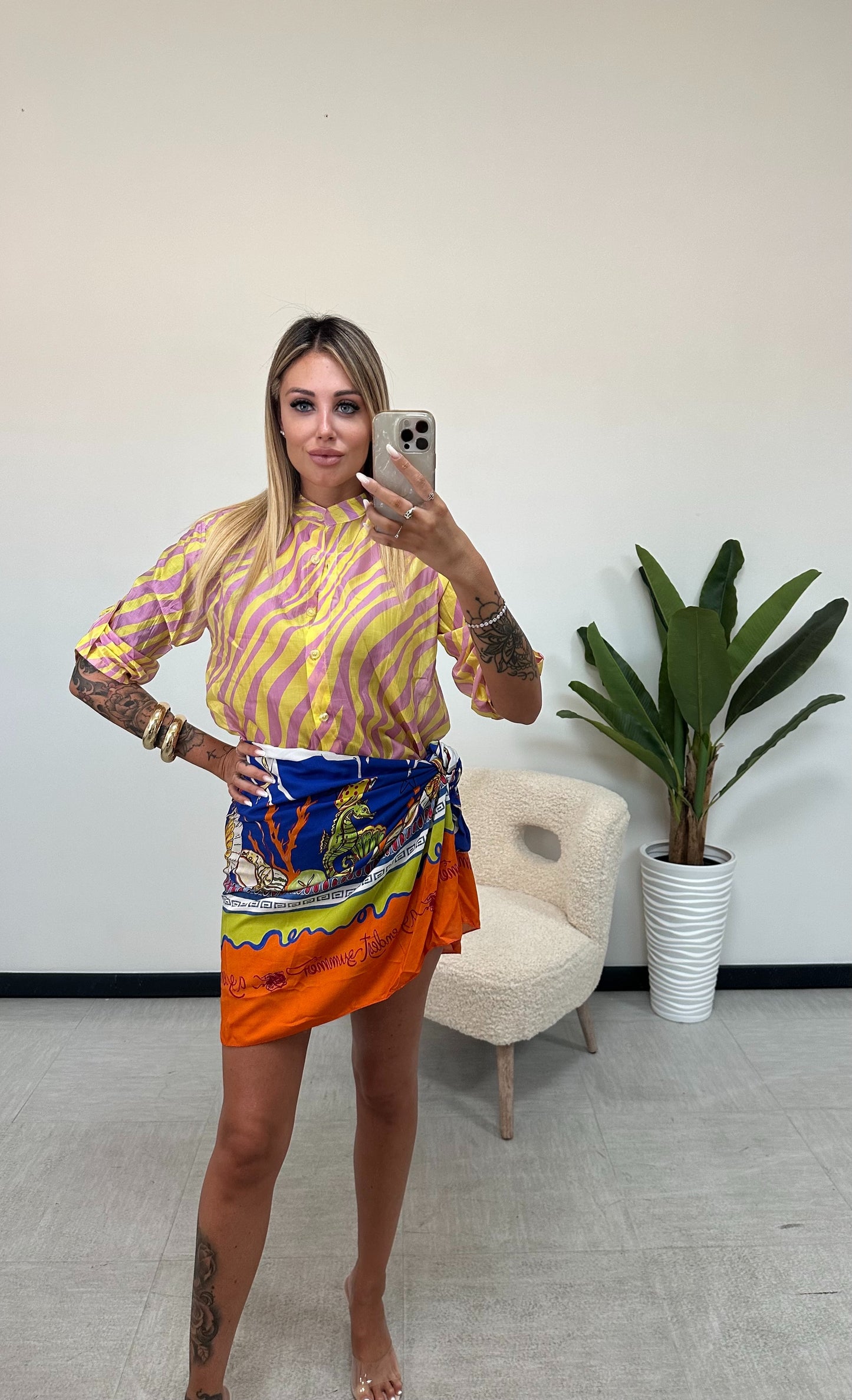 Camicia Zebra Gialla