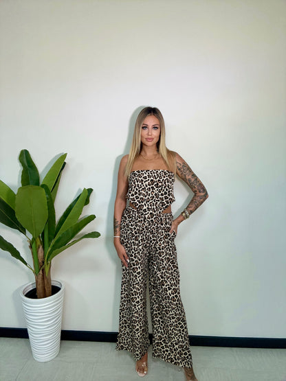 Completo Top & Pantalone Animalier
