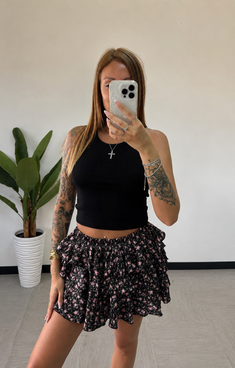 Crop top in cotone