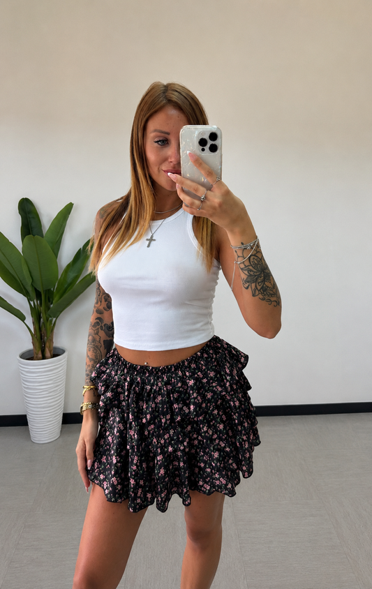 Crop top in cotone