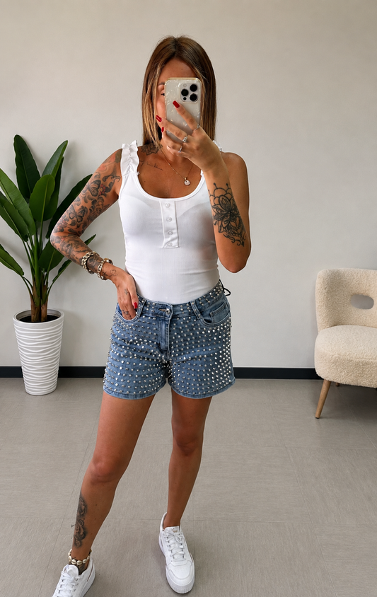 PANTALONCINO CON BORCHIE