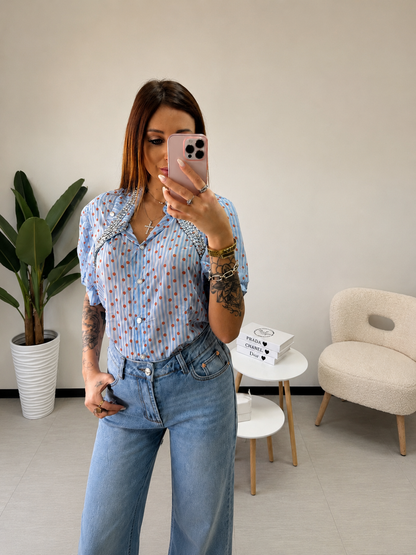 Camicia a pois