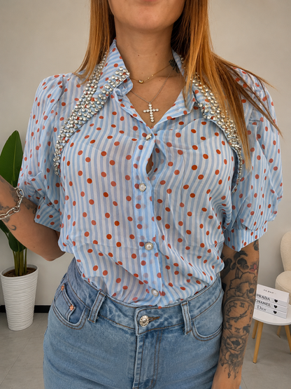 Camicia a pois