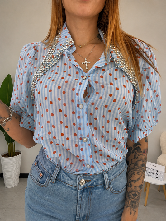 Camicia a pois